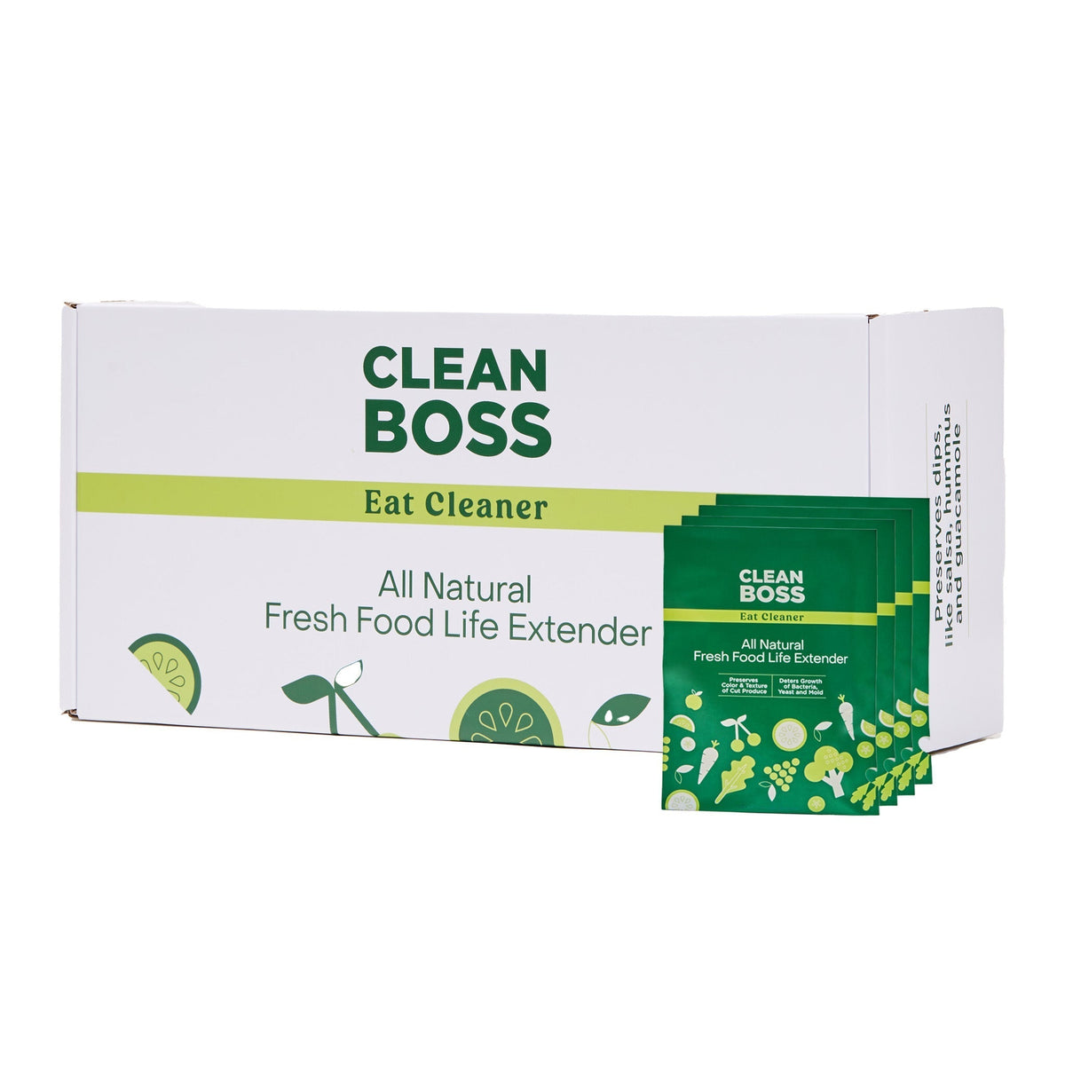 CleanBoss Eat Cleaner All Natural Fresh Food Life Extender Powder 3oz (60 Pack)